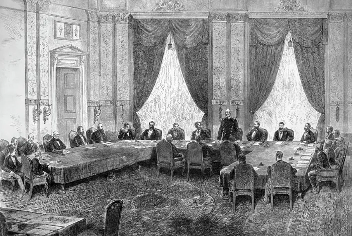 Framed Print : Engraving of the First Session of the Berlin Congress Framed Print : Engraving of the First Session of the Berlin Congress