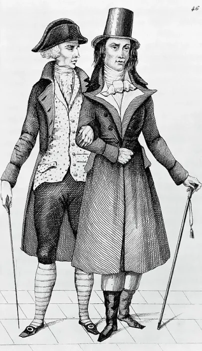 Framed Print : Engraving Of Two French Bourgeois Framed Print : Engraving Of Two French Bourgeois