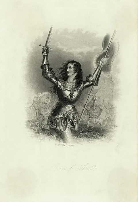 Framed Print : Engraving of French National Heroine Joan of Arc Framed Print : Engraving of French National Heroine Joan of Arc