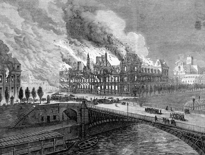 Framed Print : Engraving Genview Hotel De Ville Burning Framed Print : Engraving Genview Hotel De Ville Burning