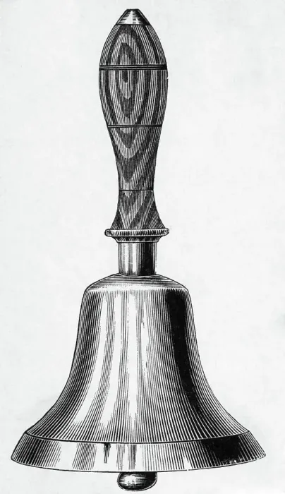 Framed Print : Engraving Of A Hand Bell Framed Print : Engraving Of A Hand Bell