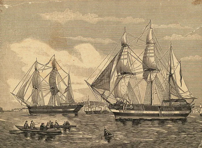 Framed Print : Engraving of HMS Erebus and HMS Terror Framed Print : Engraving of HMS Erebus and HMS Terror