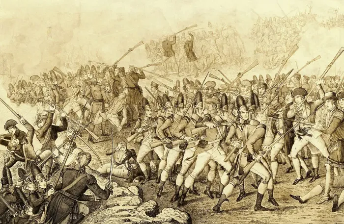 Framed Print : Engraving by J. Baker of the Battle of Bunker Hill Framed Print : Engraving by J. Baker of the Battle of Bunker Hill