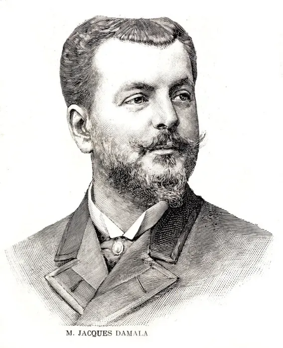 Framed Print : Engraving Jacques Danala husband Sarah Bernard