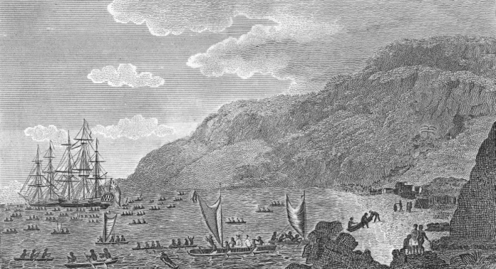 Framed Print : Engraving Of Karakakooa Harbor, HI