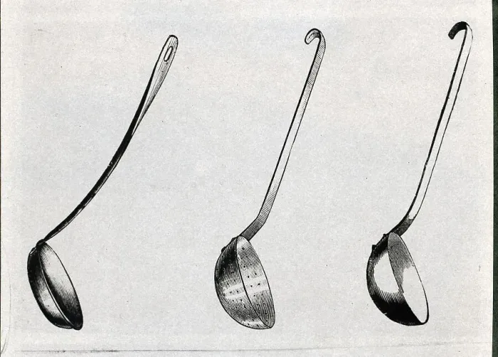 Framed Print : Engraving Of Kitchen Spoons Framed Print : Engraving Of Kitchen Spoons