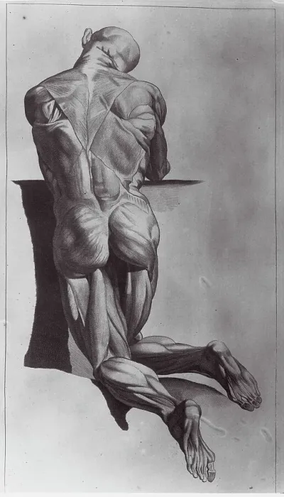 Framed Print : Engraving of Kneeling Figure Framed Print : Engraving of Kneeling Figure