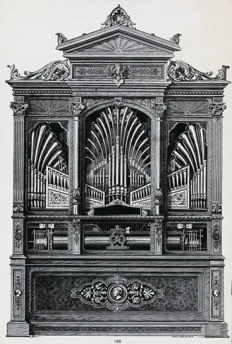 Framed Print : Engraving Of A Mechanical Organ Framed Print : Engraving Of A Mechanical Organ