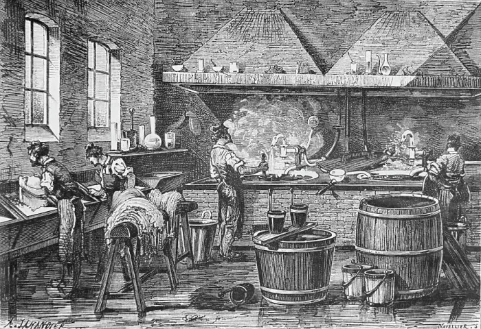 Framed Print : Engraving of Men Dyeing Leather Hides in Morocco by A. Jahandier Framed Print : Engraving of Men Dyeing Leather Hides in Morocco by A. Jahandier