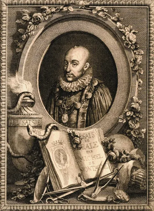 Framed Print : Engraving of Michel de Montaigne by J. Collyear Framed Print : Engraving of Michel de Montaigne by J. Collyear