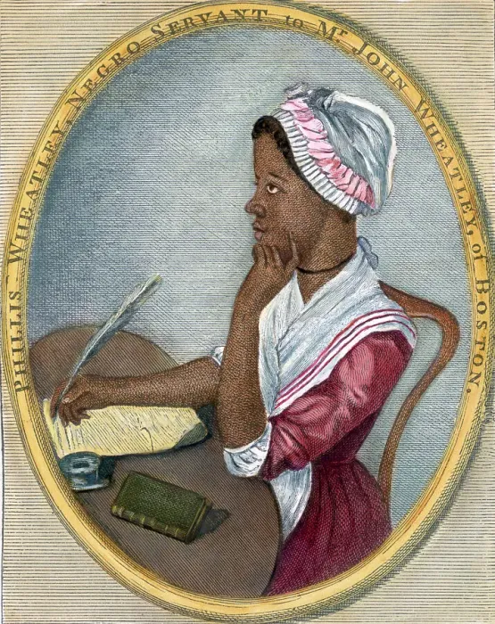 Framed Print : Engraving of Phillis Wheatley Writing Framed Print : Engraving of Phillis Wheatley Writing