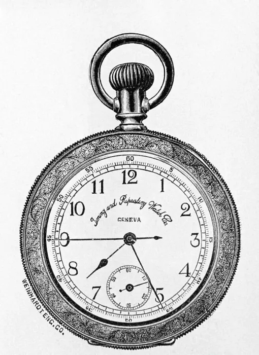 Framed Print : Engraving of Pocket-Style Watch Framed Print : Engraving of Pocket-Style Watch