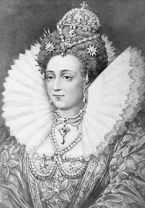 Framed Print : Engraving of Queen Elizabeth I in Royal Dress Framed Print : Engraving of Queen Elizabeth I in Royal Dress