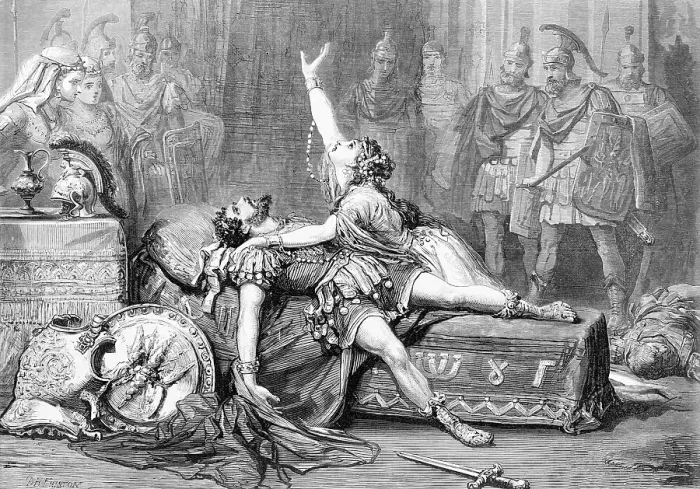 Framed Print : Engraving of a Scene from Shakespeare's Antony And Cleopatra by David Henry Friston Framed Print : Engraving of a Scene from Shakespeare's Antony And Cleopatra by David Henry Friston