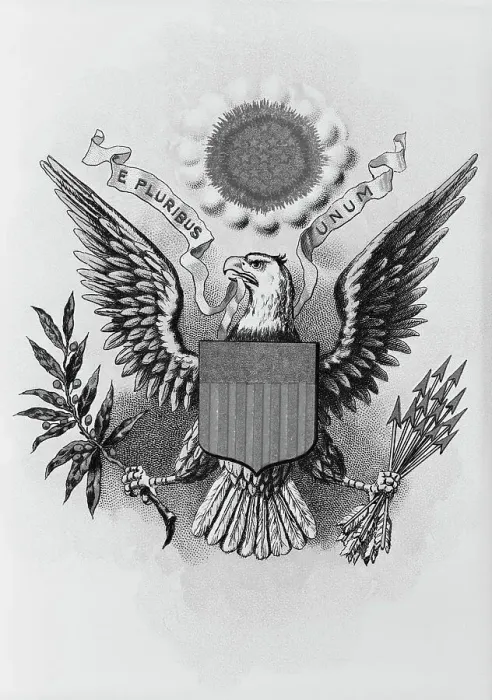 Framed Print : Engraving of the Seal of the United States