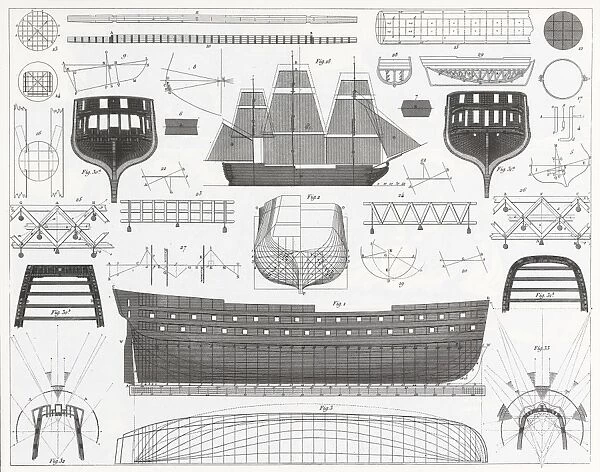 Engraving: Shipbuilding
