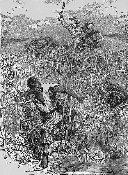 Engraving of Slave Escape, Mid-19th Century