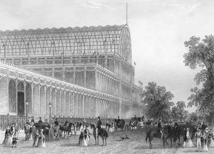 Framed Print : Engraving of the South Transept of the Crystal Palace Framed Print : Engraving of the South Transept of the Crystal Palace