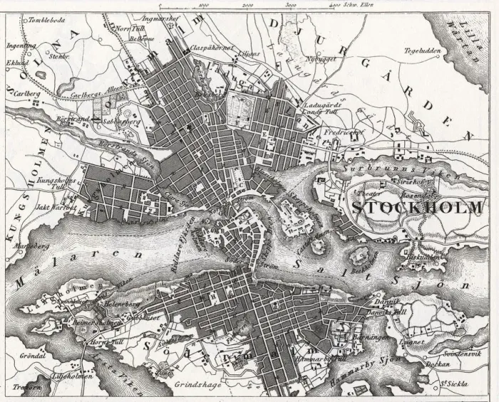 Framed Print : Engraving: Stockholm Framed Print : Engraving: Stockholm