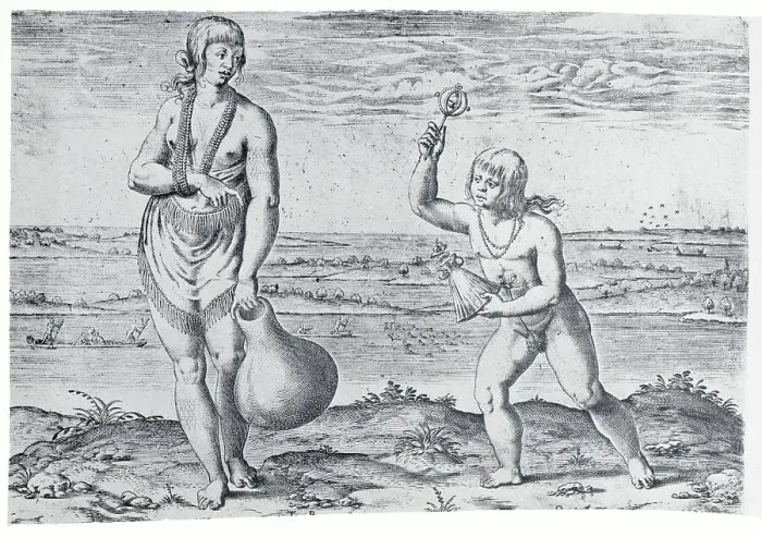 Framed Print : Engraving by Theodor de Bry After A Chief Lady of the Pomeiooc by John White Framed Print : Engraving by Theodor de Bry After A Chief Lady of the Pomeiooc by John White