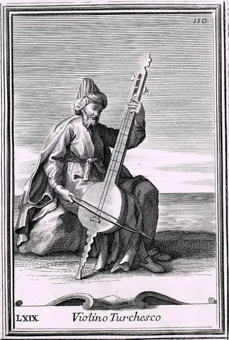 Framed Print : Engraving Of Turkish Violin Player Framed Print : Engraving Of Turkish Violin Player