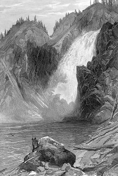 Engraving, The Upper Yellowstone Falls
