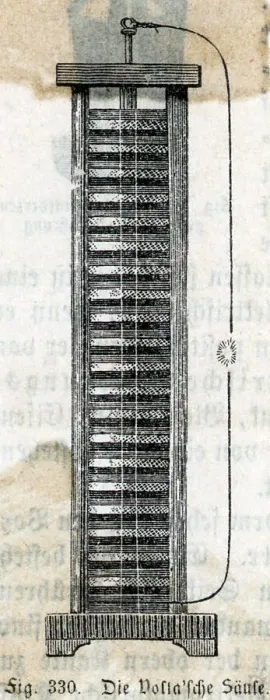Framed Print : Engraving of Volta's Pile