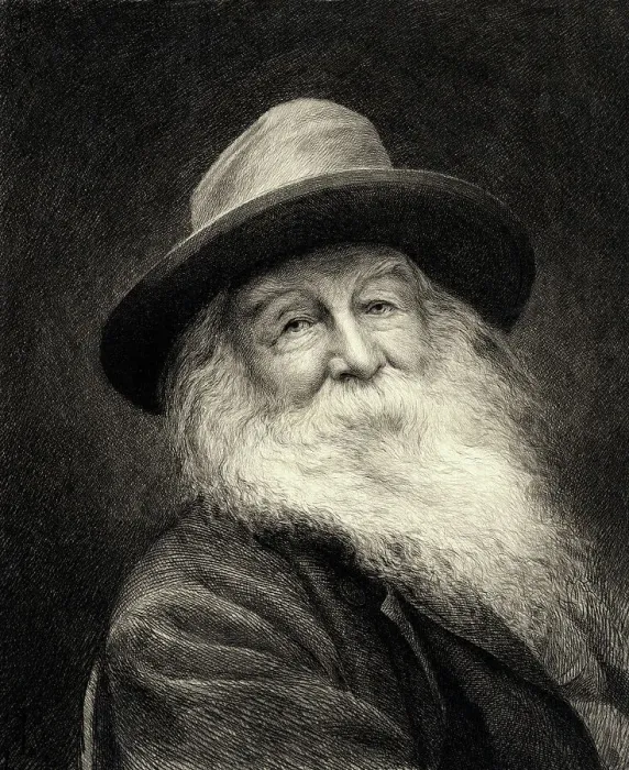 Framed Print : Engraving of Walt Whitman Framed Print : Engraving of Walt Whitman