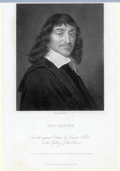 Framed Print : Engraving by William Holl the Younger After a Portrait of Rene Descartes by Frans Hals Framed Print : Engraving by William Holl the Younger After a Portrait of Rene Descartes by Frans Hals