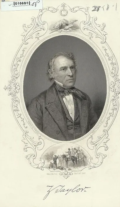 Framed Print : Engraving Of Zachary Taylor