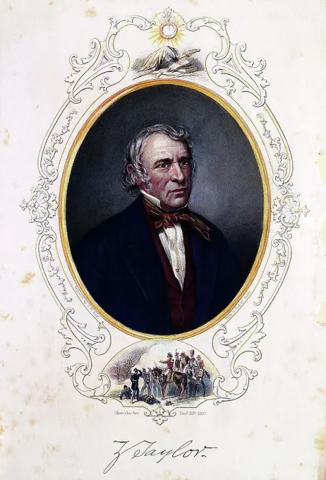 Framed Print : Engraving Of Zachary Taylor