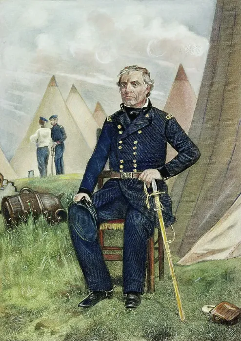Framed Print : Engraving of Zachary Taylor after Alonzo Chappel Framed Print : Engraving of Zachary Taylor after Alonzo Chappel