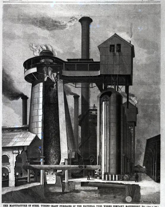 Framed Print : Engr;Furnaces Of Steel Tubeworks;Cutaway Framed Print : Engr;Furnaces Of Steel Tubeworks;Cutaway
