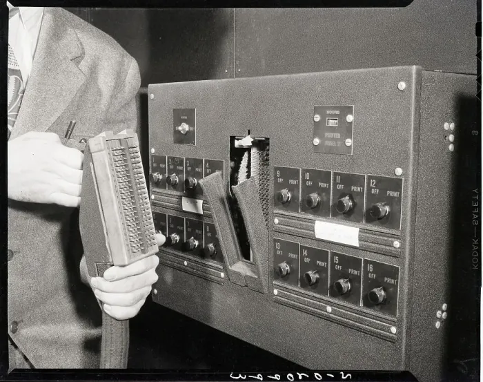 Framed Print : The Eniac Card Punch Connection, 1946 Framed Print : The Eniac Card Punch Connection, 1946