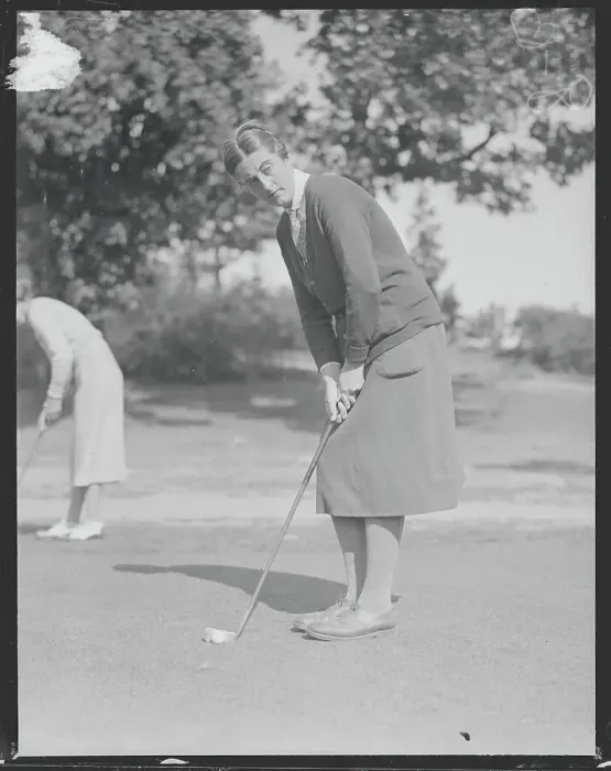 Framed Print : Enid Wilson Playing Golf Framed Print : Enid Wilson Playing Golf