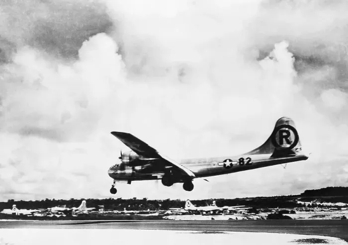 Framed Print : Enola Gay Landing at Tinian Framed Print : Enola Gay Landing at Tinian