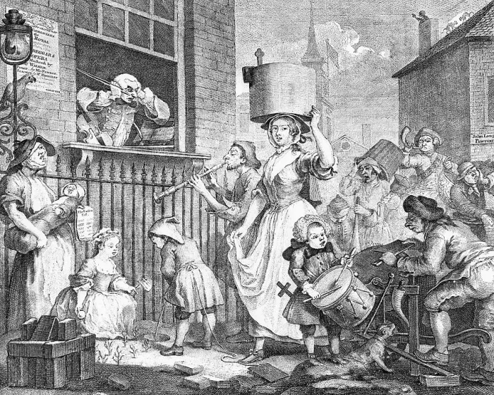 Framed Print : The Enraged Musician by William Hogarth