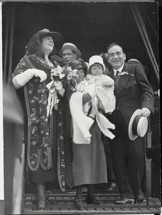 Framed Print : Enrico Caruso and Family Framed Print : Enrico Caruso and Family