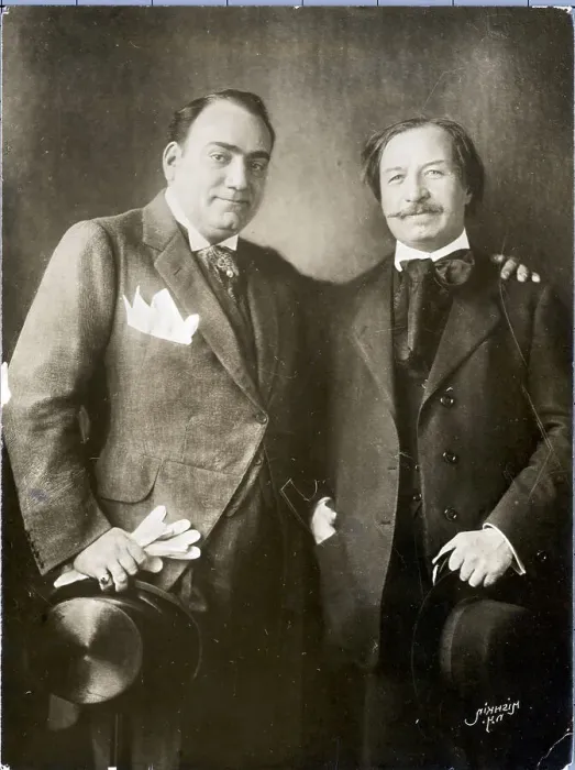 Framed Print : Enrico Caruso With Gustave Charpentier Framed Print : Enrico Caruso With Gustave Charpentier