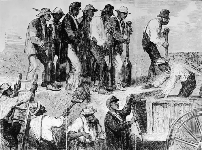 Framed Print : Enslaved Men During American Civil War