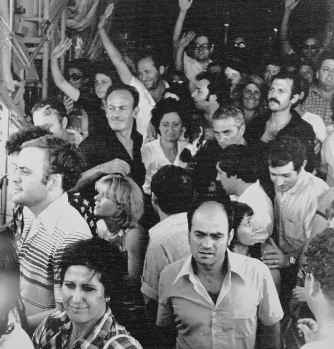 Framed Print : Entebbe Hostages Waving Framed Print : Entebbe Hostages Waving