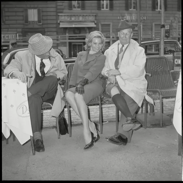 Framed Print : Entertainers Angie Dickinson and Maurice Chevalier Relaxing in Rome Framed Print : Entertainers Angie Dickinson and Maurice Chevalier Relaxing in Rome