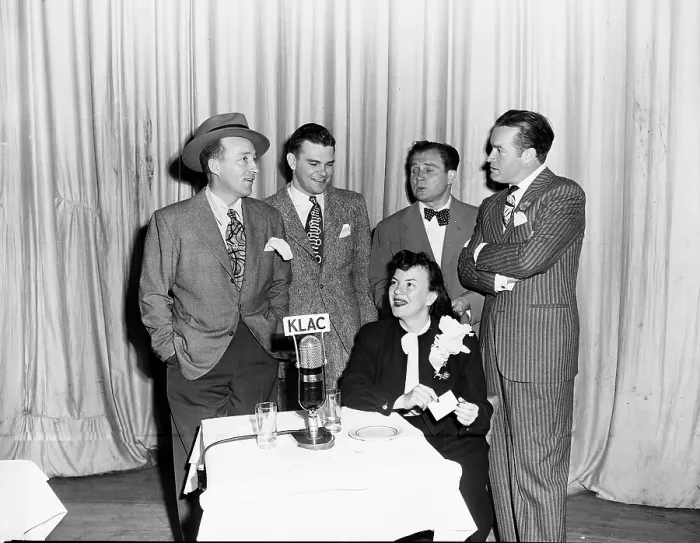 Framed Print : Entertainers On KLAC Radio Program Framed Print : Entertainers On KLAC Radio Program