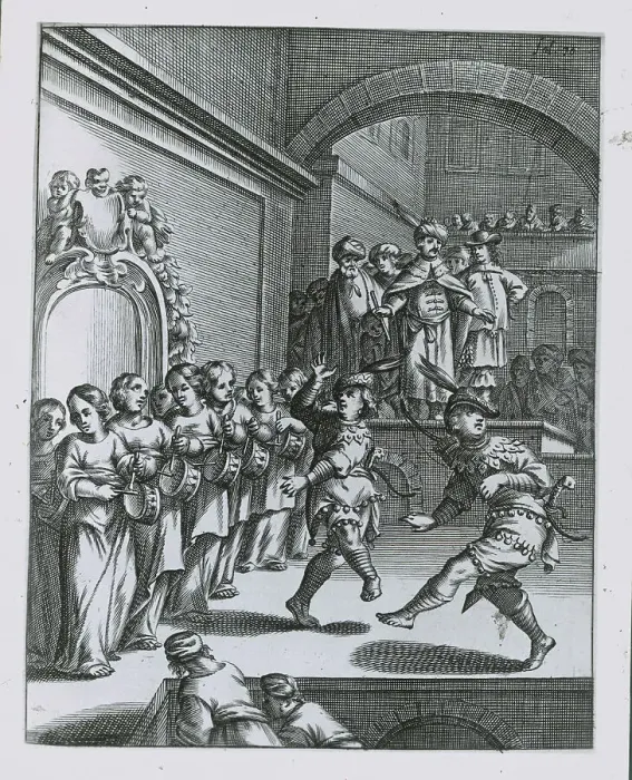 Framed Print : Entertainment in King's Court Framed Print : Entertainment in King's Court