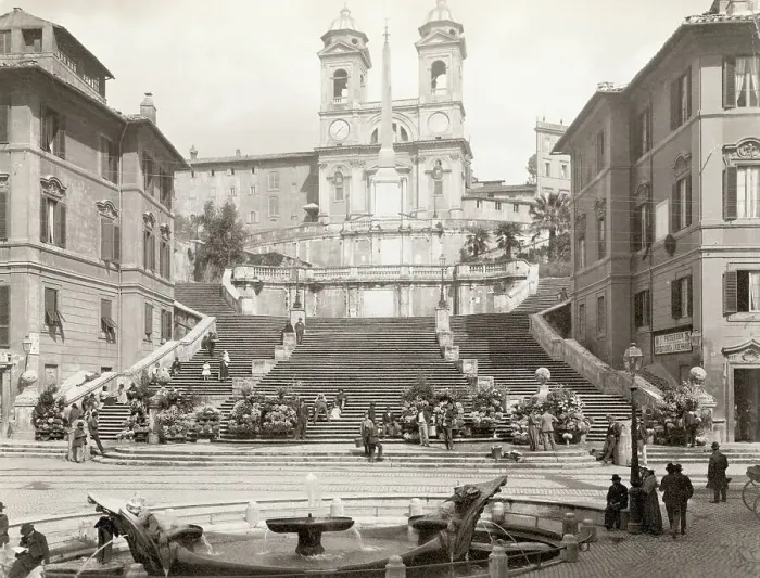 Framed Print : Entrance to Church / Rome / Fountains / Stairs Framed Print : Entrance to Church / Rome / Fountains / Stairs