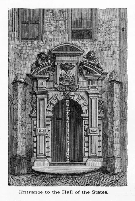Framed Print : Entrance to Hall of the Provencial States, Zeeland, Netherlands 1887 Framed Print : Entrance to Hall of the Provencial States, Zeeland, Netherlands 1887