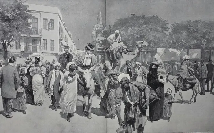 Framed Print : The Entrance to Muski Street in Cairo, 1883, Egypt, Historic, digital reproduction of an original 19th-century image Framed Print : The Entrance to Muski Street in Cairo, 1883, Egypt, Historic, digital reproduction of an original 19th-century image