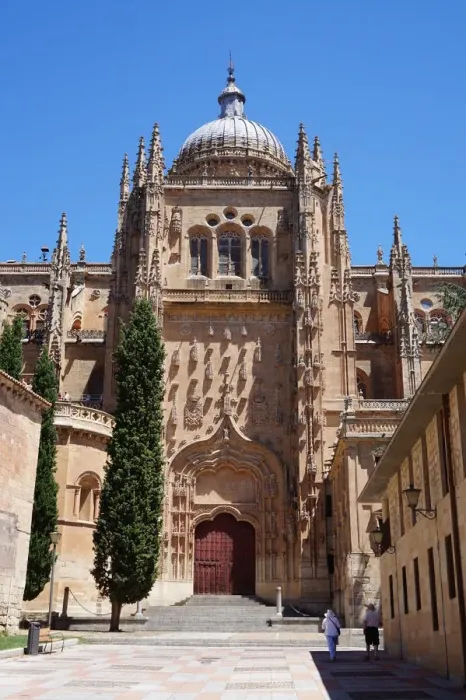 Framed Print : Side entrance of the New Cathedral of Salamanca, Spain Framed Print : Side entrance of the New Cathedral of Salamanca, Spain