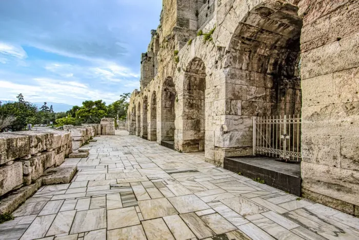 Framed Print : The entrance to Odeon of Herodes Atticus, Athens Greece Framed Print : The entrance to Odeon of Herodes Atticus, Athens Greece