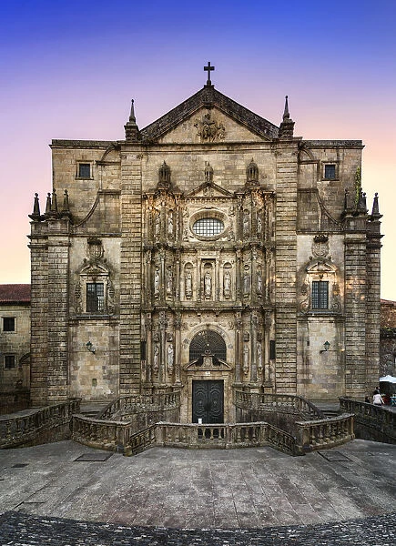 Entrance portico to the convent of San MartiAno Pinario, Santiago de Compostela, Galicia